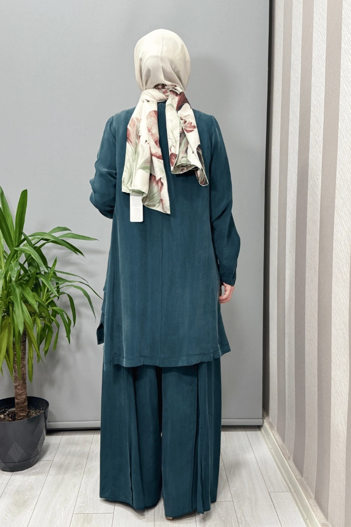 Misswhence Silk Three-Piece Set Emerald 37205
