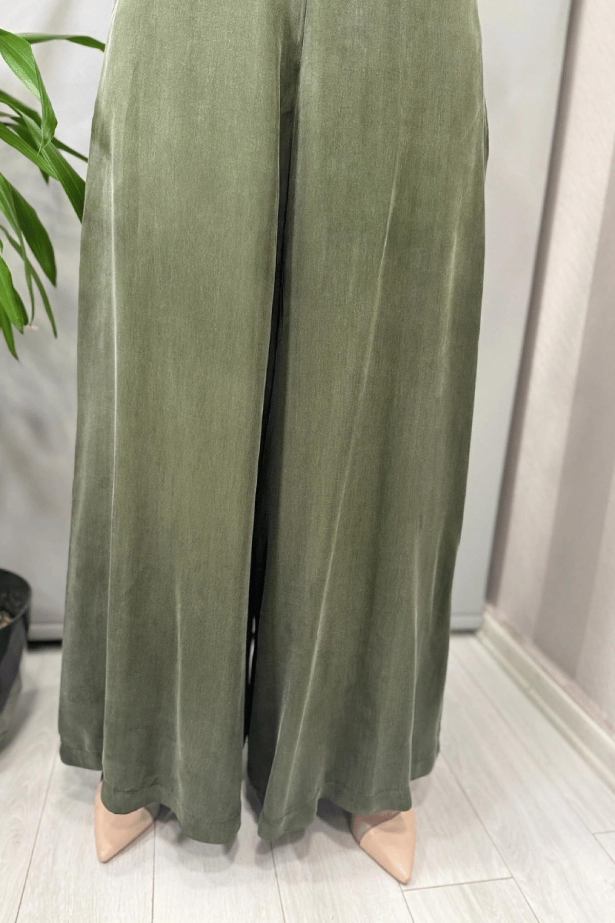 Misswhence Kapüşonlu Tunik Pantolon Takımı Yeşil 37007
