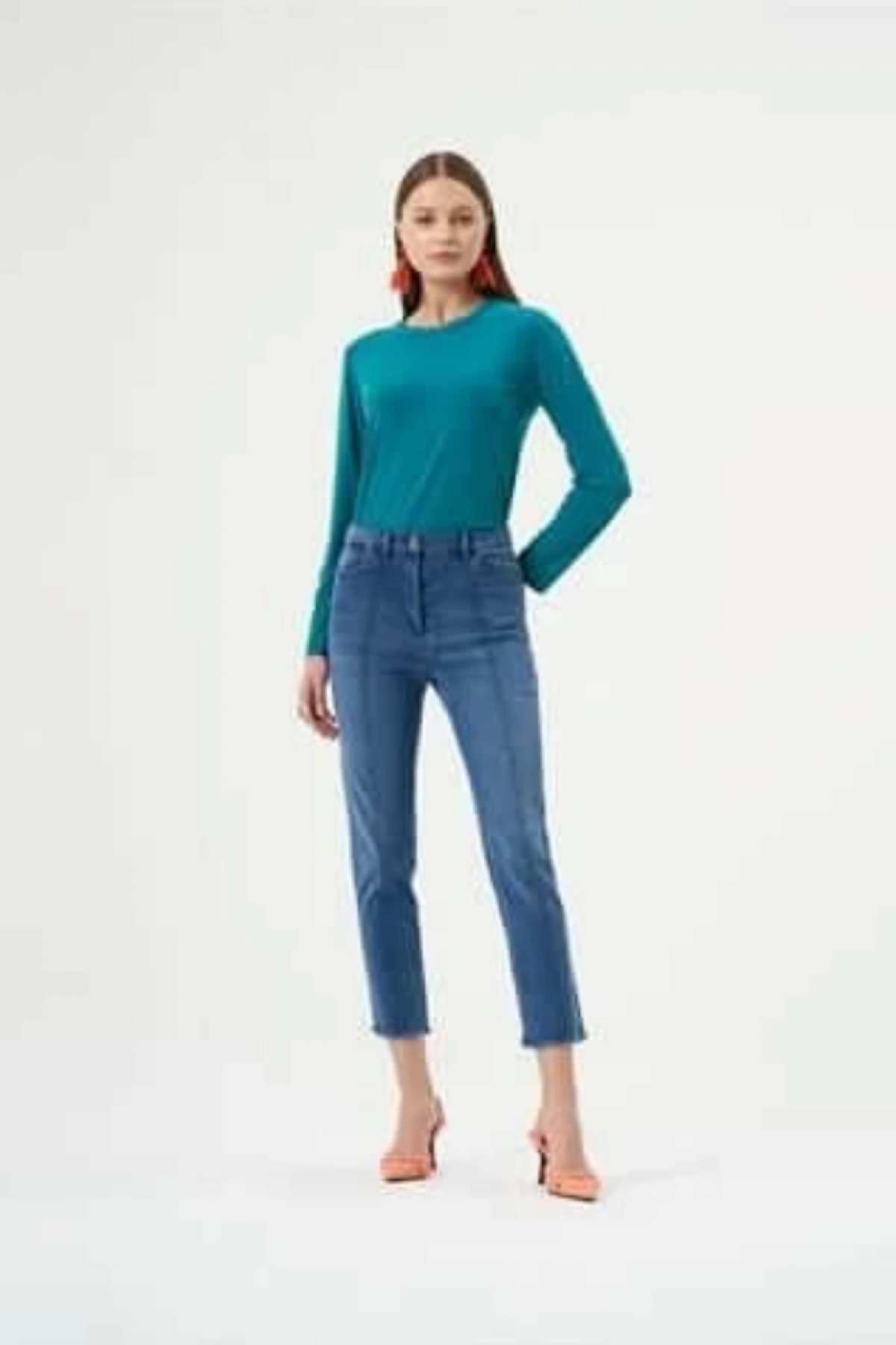 Misswhence Likralı Kot Pantolon Mavi 33104