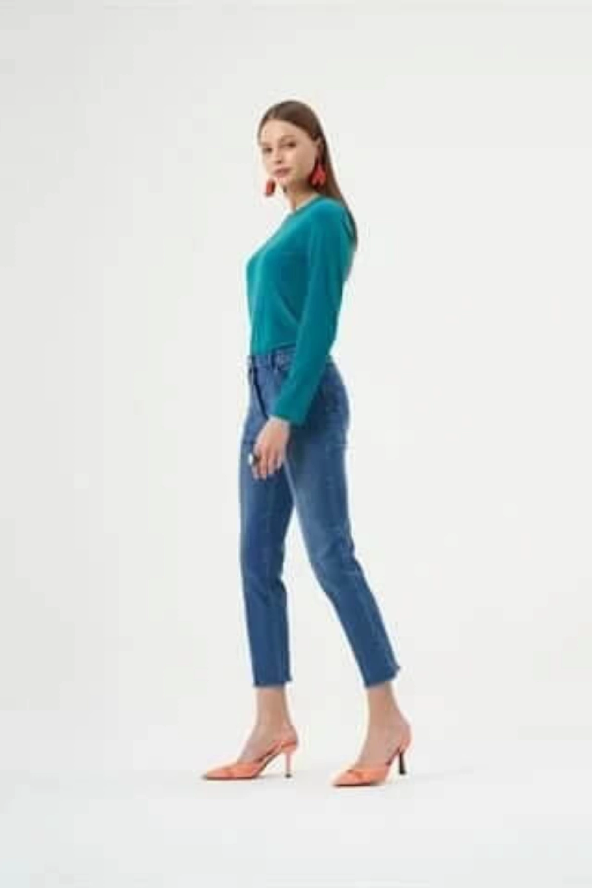 Misswhence Likralı Kot Pantolon Mavi 33104