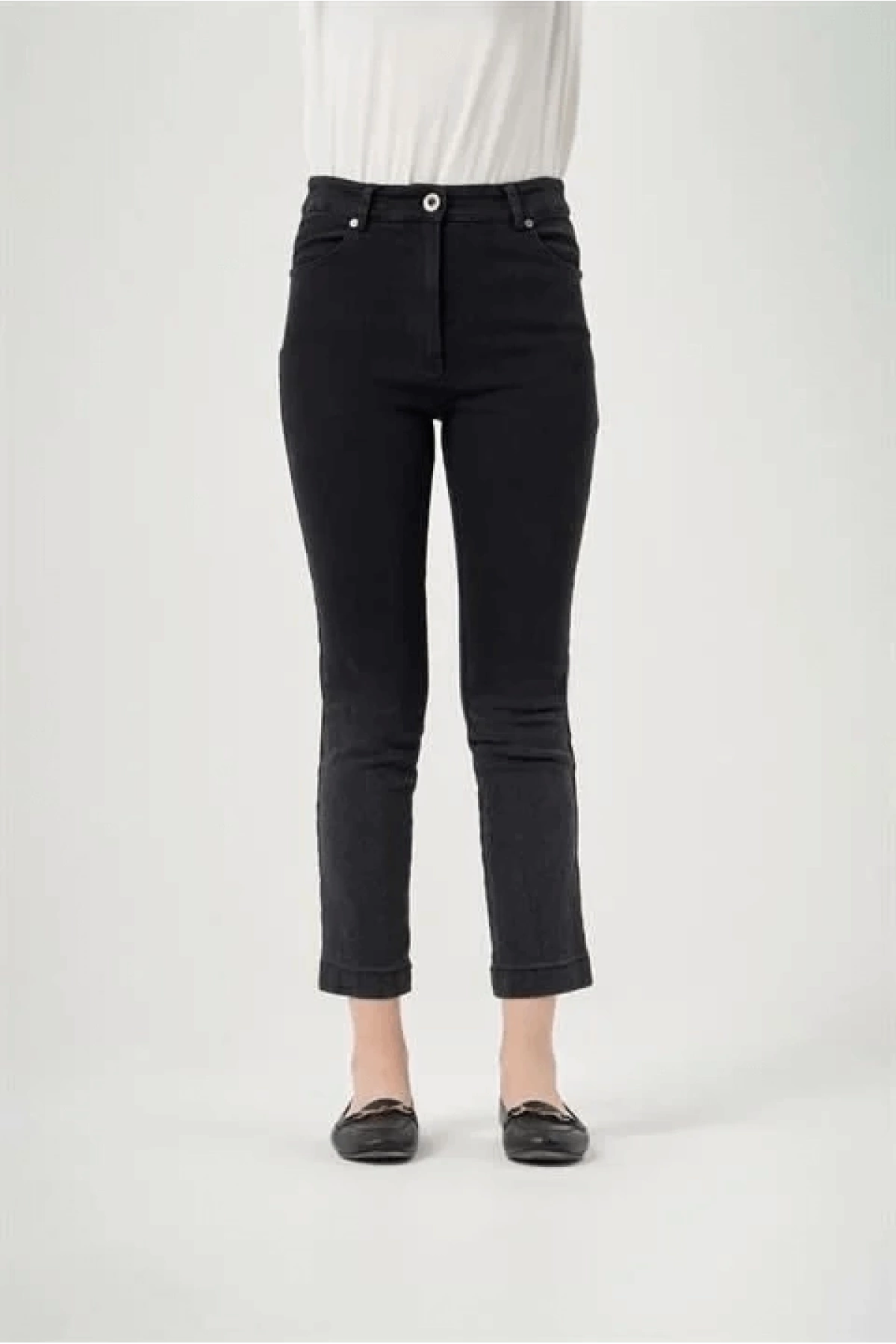 Misswhence Hem Embroidered Jeans 34104