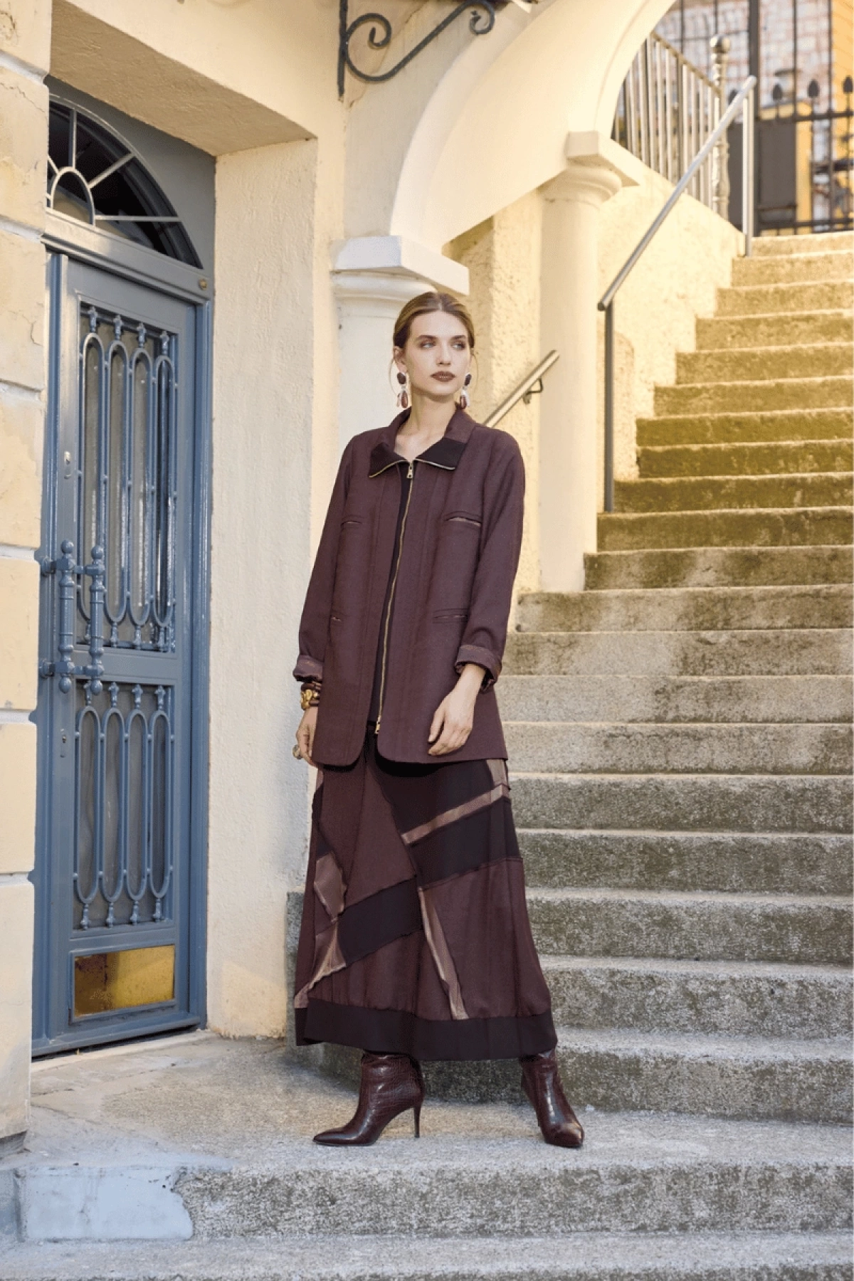 Misswhence Patchwork Etek Kahve 36923