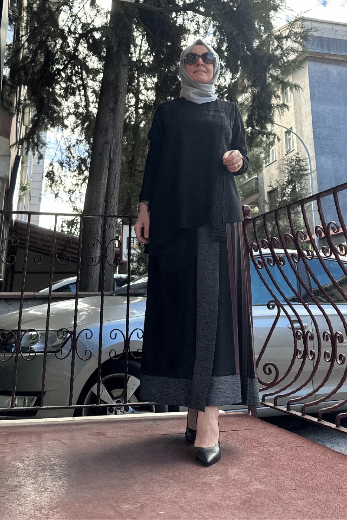 MissWhence Şerit Detaylı Süet Etek Siyah 36903