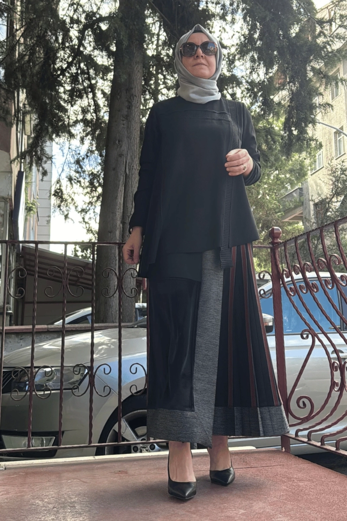 MissWhence Şerit Detaylı Süet Etek Siyah 36903
