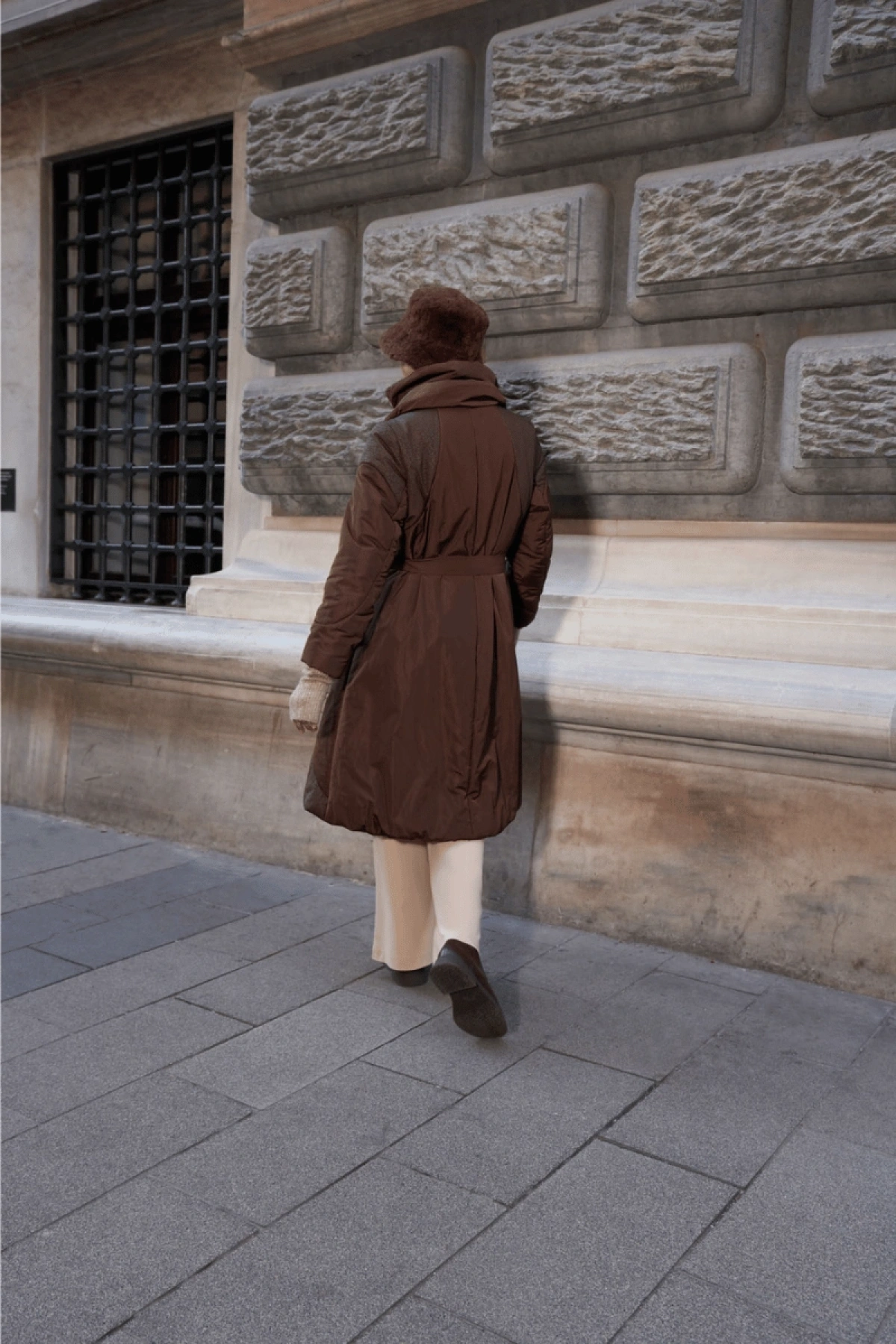Misswhence Inflatable Overcoat (Mid-length) Coffee 34506