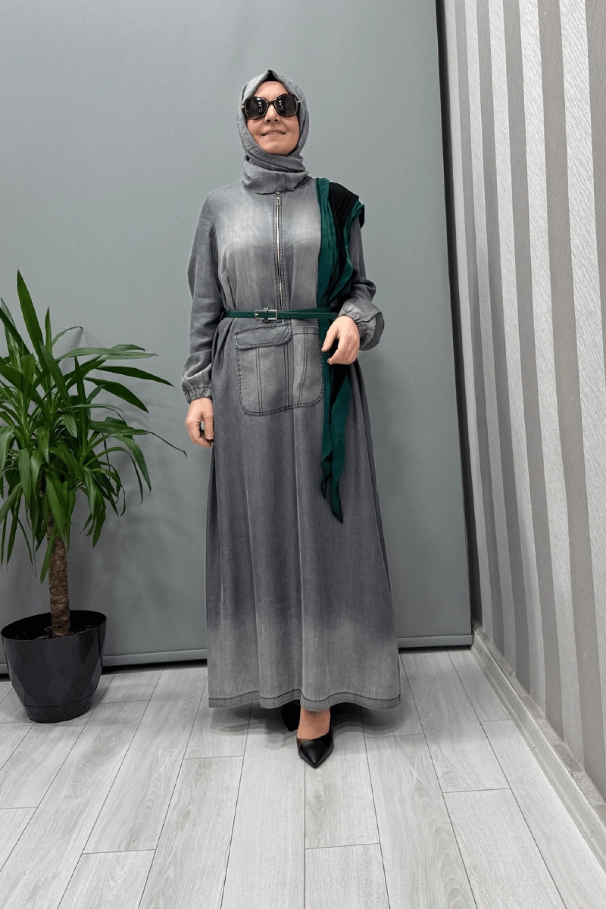 Misswhence Tencel Kot Elbise Siyah 37804