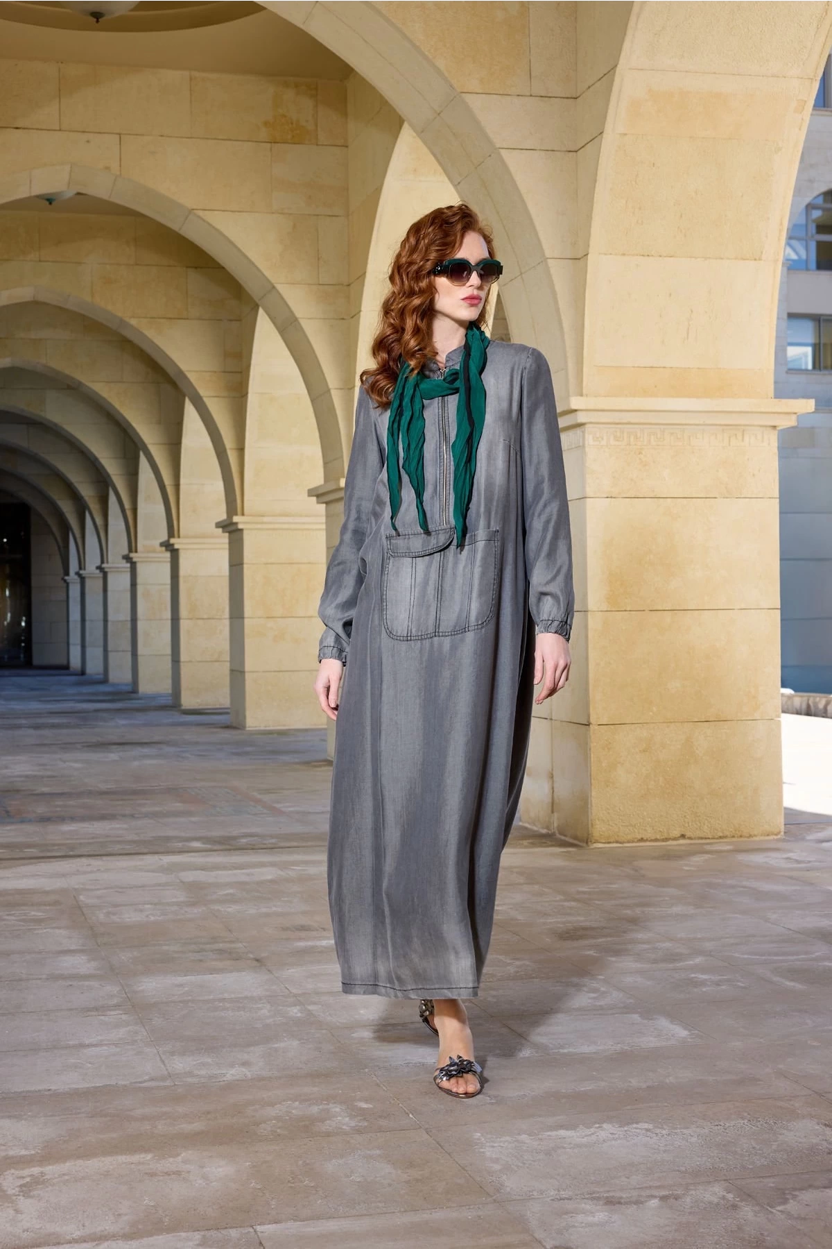 Misswhence Tencel Kot Elbise Siyah 37804