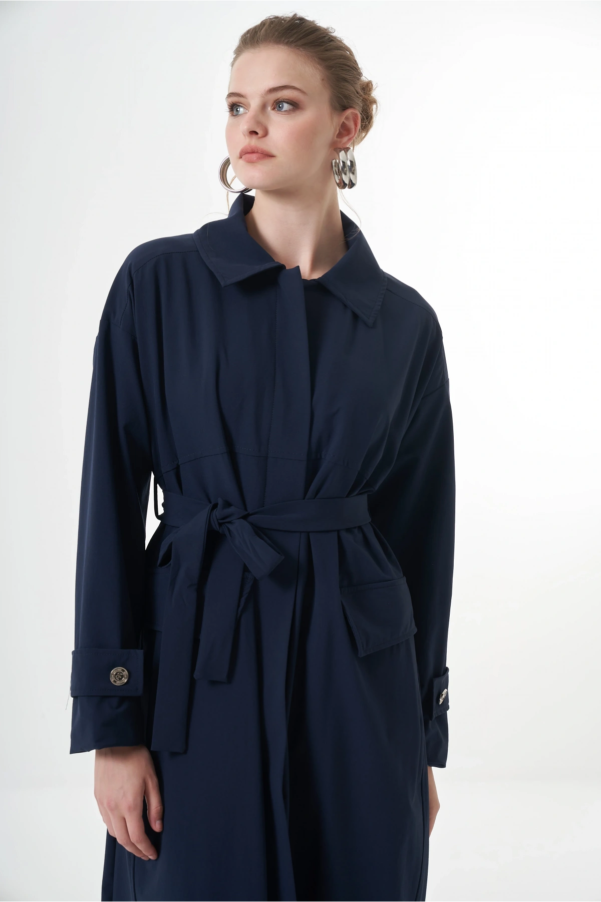 Misswhence Trençkot Lacivert 38500