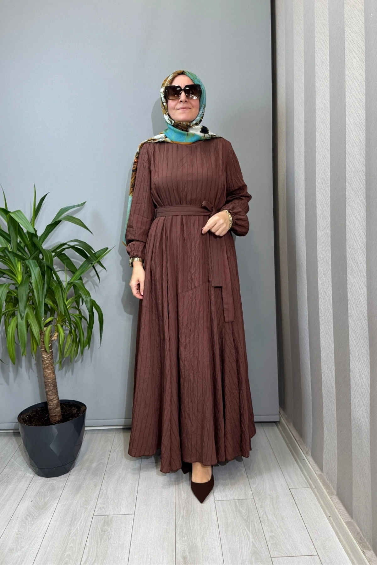 Misswhence Viscon Elbise Kahve 39844