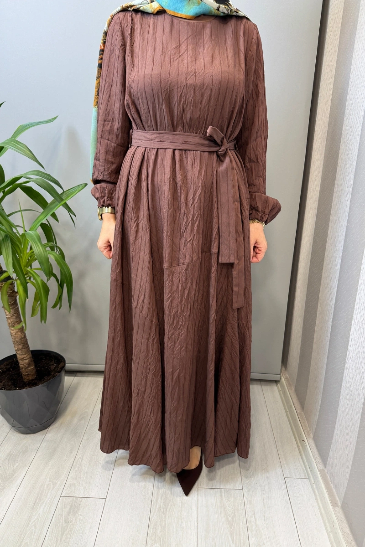 Misswhence Viscon Elbise Kahve 39844