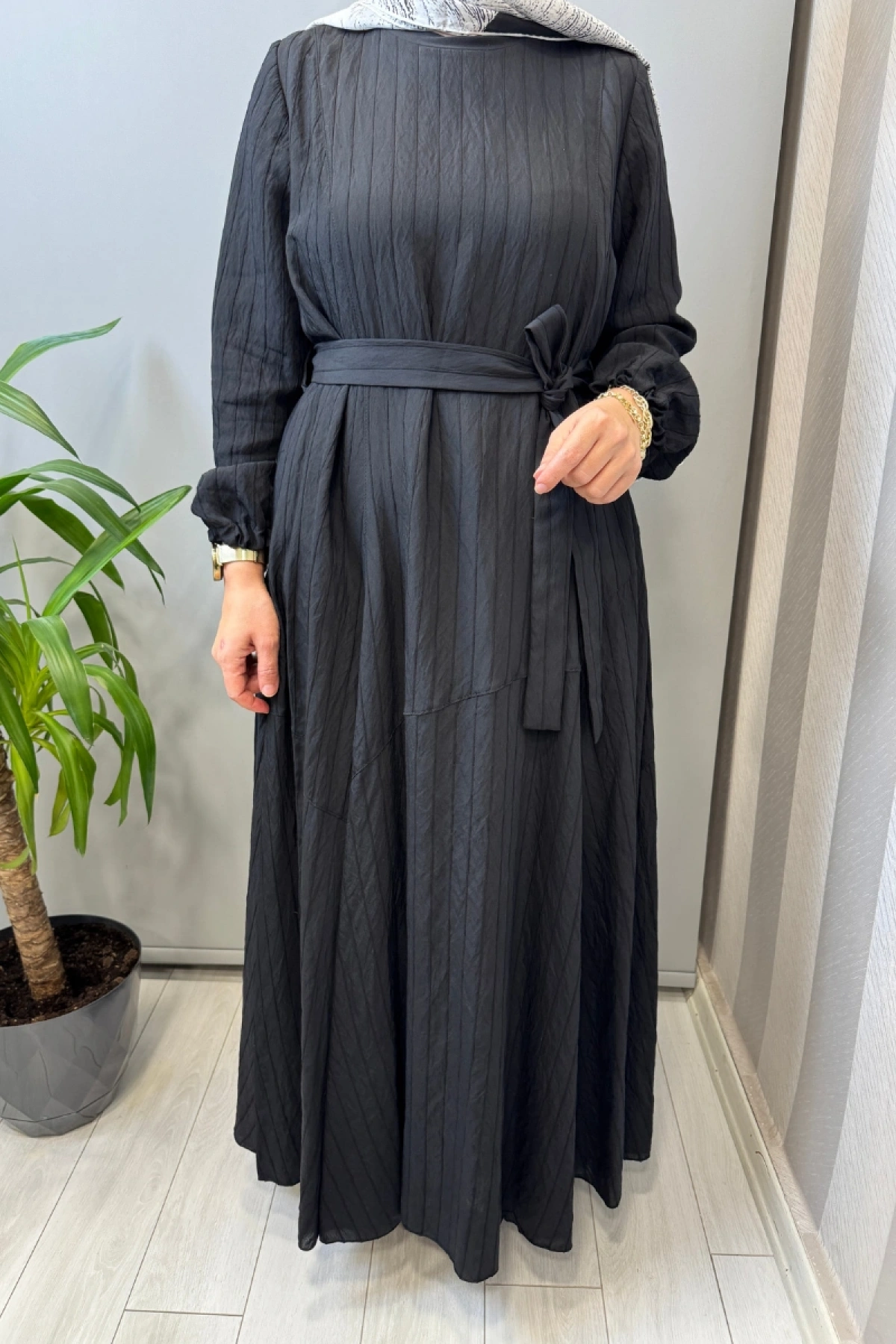 Misswhence Viscon Elbise Siyah 39844