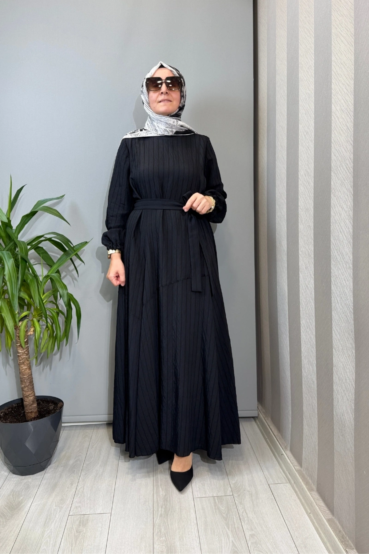 Misswhence Viscon Elbise Siyah 39844