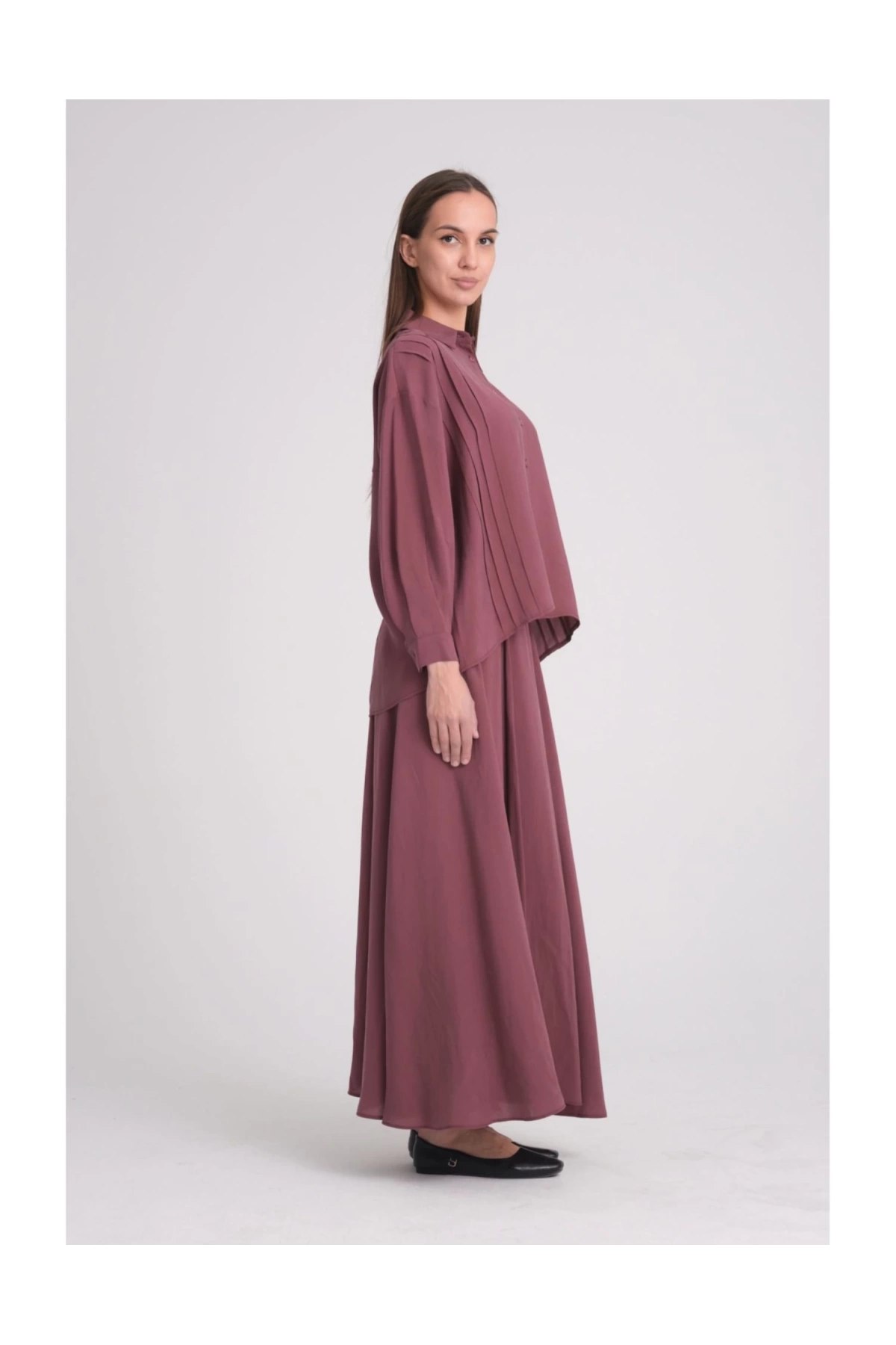 QOOQ Olbis Gömlek Mürdüm 25SS201