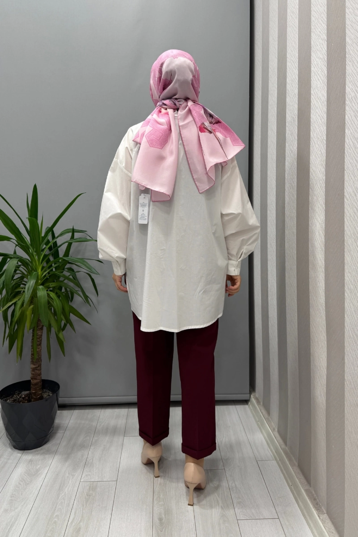 QOOQ Poplin Gömlek Beyaz 25SS204