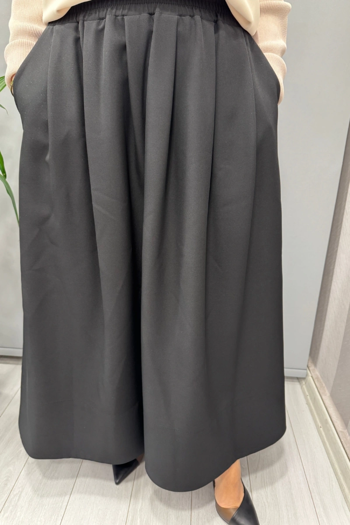 Sentez Lior Kloş Etek Siyah 5466