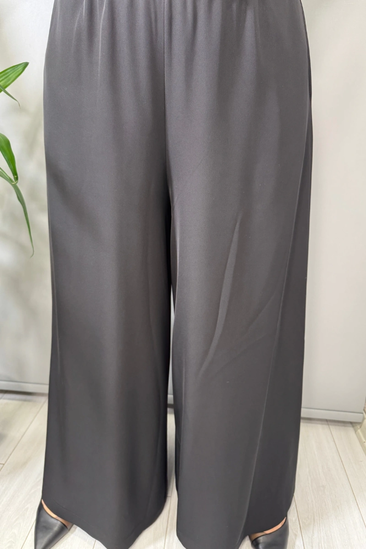 Sentez Logos Geniş Paça Pantolon Siyah 5561