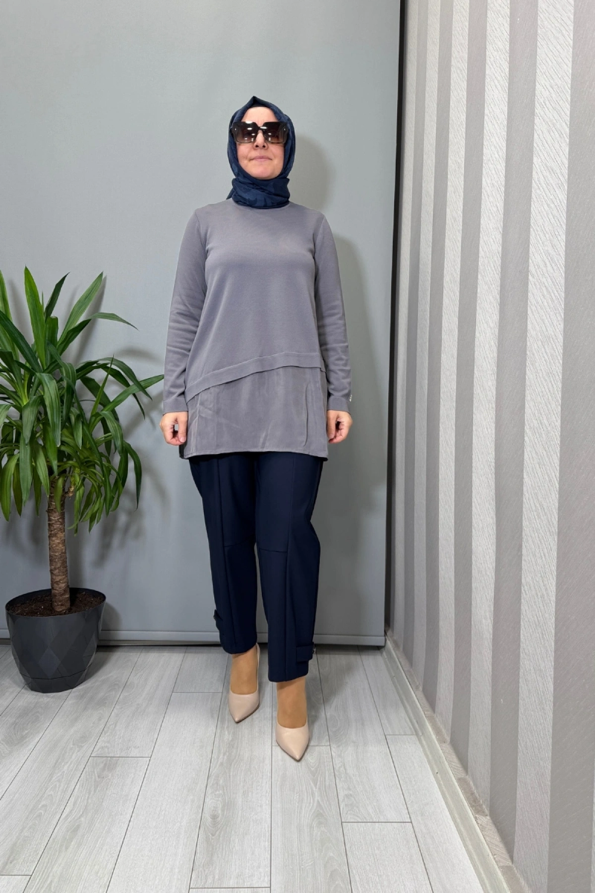 Sentez Nirvana Paçası Apoletli Lacivert 5609