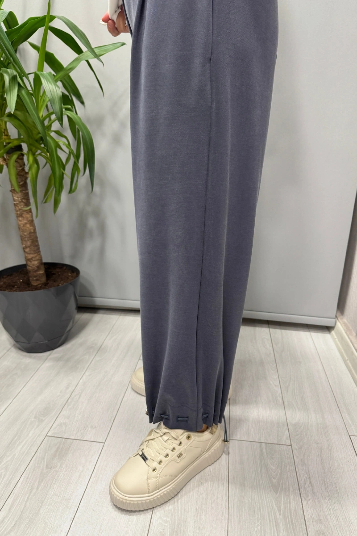 Sentez Paçası Kapsüllü Aura Şalvar Lacivert 5615