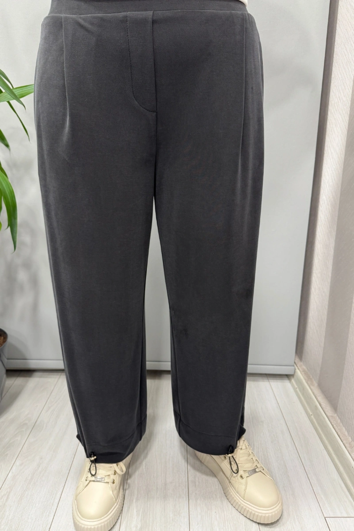 Sentez Paçası Kapsüllü Aura Şalvar Siyah 5615