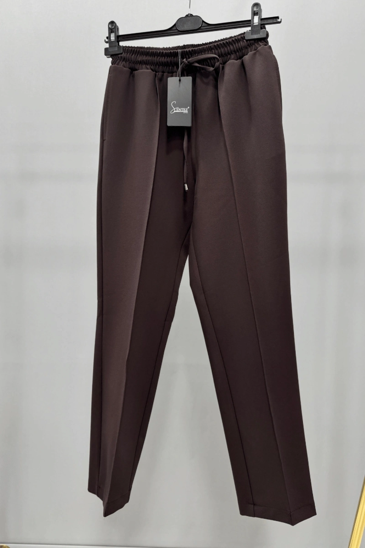 Sentez Side Pocket Drawstring Pants Coffee 153