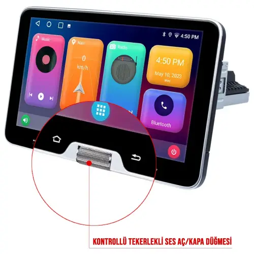 Android Multimedya Ekran Dönen Kafa 10 İnç 2+32GB Carplay ES-P8008