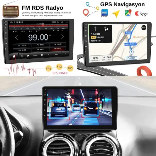 Android Multimedya Ekran 10.1 İnç 2+32GB Carplay ES-P8007