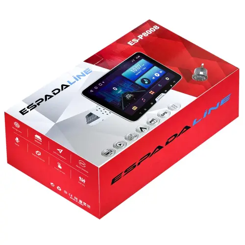 Android Multimedya Ekran Dönen Kafa 10 İnç 2+32GB Carplay ES-P8008