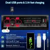 ES-P3012 Oto Teyp 4x50 Watt Bluetooth Dual Usb Tf Aux 7 Renk Ekran