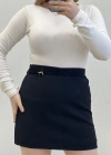 KEMER DETAYLI ŞORT ETEK