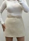 KEMER DETAYLI ŞORT ETEK