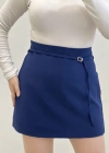 KEMER DETAYLI ŞORT ETEK