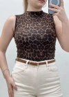 LEOPAR KOLSUZ BLUZ