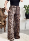 LEOPAR DESEN SATEN BOL PAÇA PANTOLON