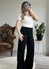 YAN PİLE ŞALVAR PANTOLON