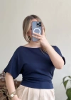 BELDEN OTURTMALI KAYIK YAKA BLUZ