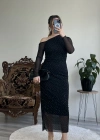 TÜL TAŞLI ELBİSE