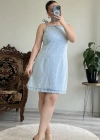 BAĞCIKLI KOT ELBİSE