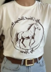 QUZU NAKIŞLI T-SHIRT