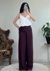 BAĞLAMALI KETEN PANTOLON