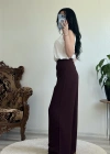 BAĞLAMALI KETEN PANTOLON