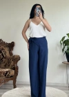 BAĞLAMALI KETEN PANTOLON