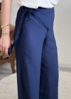 BAĞLAMALI KETEN PANTOLON
