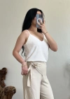 BAĞLAMALI KETEN PANTOLON