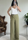 BAĞLAMALI KETEN PANTOLON