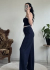 KEMER DETEYLI CROP TAKIM