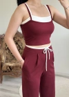 KEMER DETEYLI CROP TAKIM