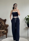 KEMER DETEYLI CROP TAKIM