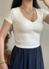 ÖN BÜZGÜLÜ V YAKA CROP