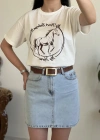 QUZU NAKIŞLI T-SHIRT