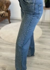 TAŞLI WİDE LEG JEAN
